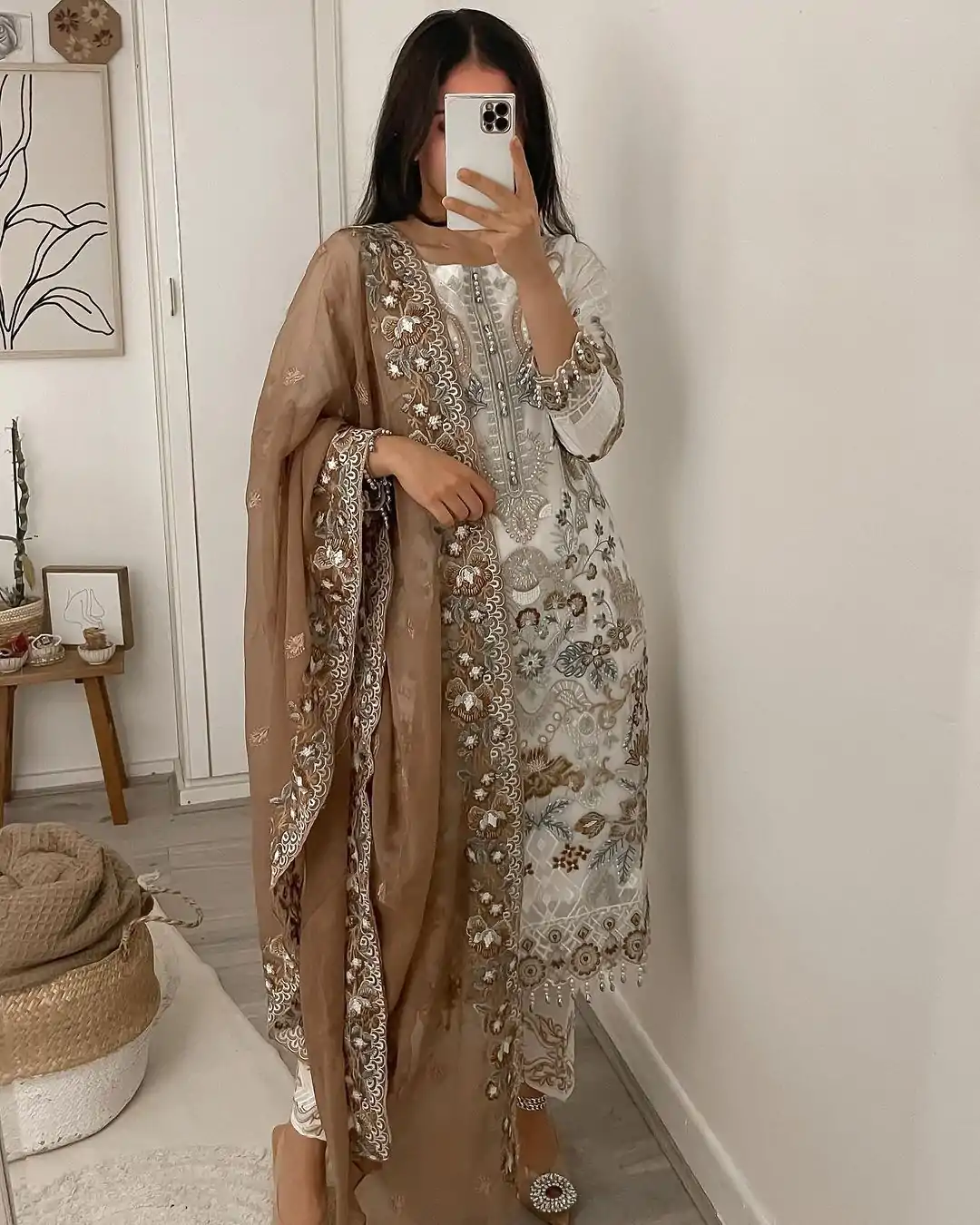 BE 258 White Color Georgette Sequence Embroidery Salwar Suit Wedding, Party, Festive events, etc.  Expected Delivery  4-6 Working Days @2399/- | Casual Suits, Salwar suit, Creative suits, Designer Suits, Palazzo Suits, Party Wear Suits, Patiala Suits, Straight Suits