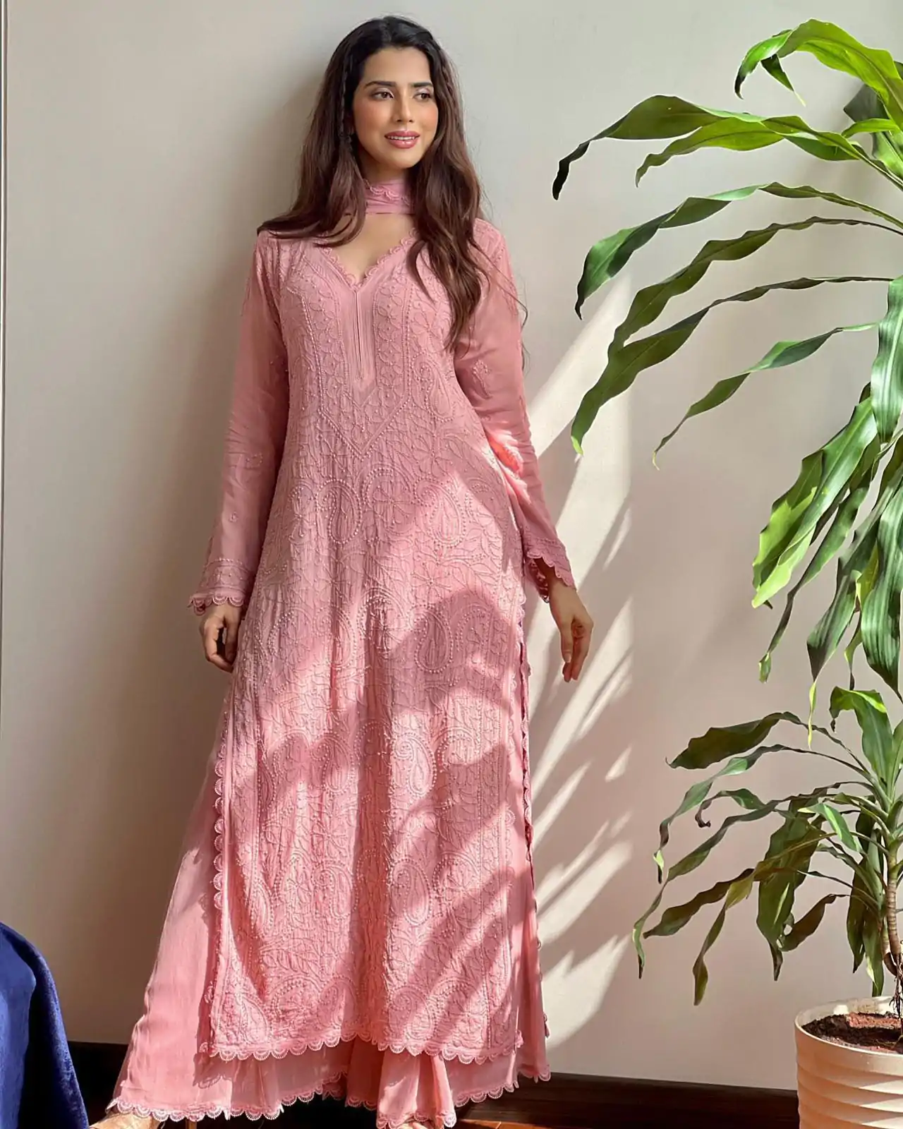 BE 170 Baby Pink Color Georgette Thread Embroidery Salwar Suit Wedding, Party, Festive events, etc.  Expected Delivery  4-6 Working Days @1999/- | Casual Suits, Salwar suit, Creative suits, Designer Suits, Palazzo Suits, Party Wear Suits, Patiala Suits, Straight Suits