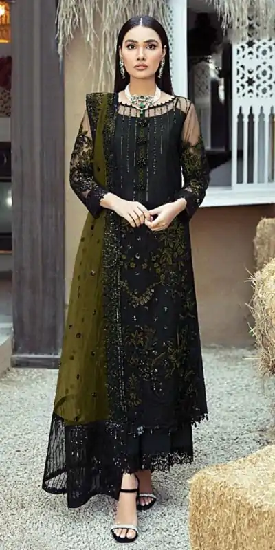 FC MARIA.A 1100 Black Color Georgette Embroidery Work Salwar Suit Wedding, Party, Festive events, Expected Delivery 4-6 Working Days @2049 | Casual Suits, Salwar suit, Creative suits, Designer Suits, Palazzo Suits, Party Wear Suits, Patiala Suits, Straight Suits
