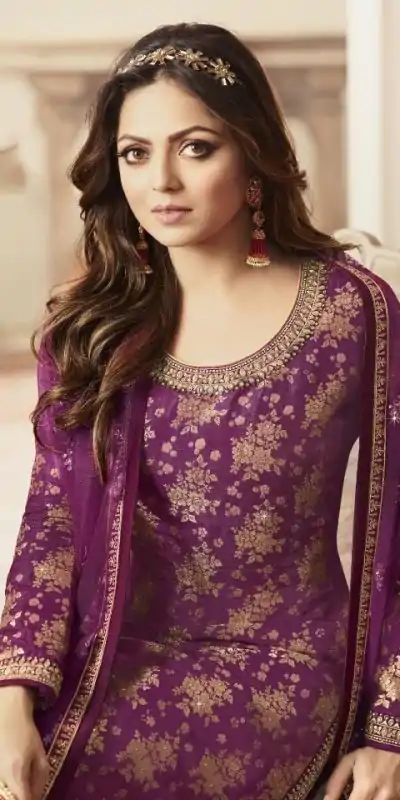 FC L.t 5403 Purple Color Jacquard Silk Georgette Diamond Sharara Suit Wedding, Party, Festive Expected Delivery 4-6 Working Days  @2999/- | Casual Suits, Jump Suits, Salwar suit, Creative suits, Designer Suits, Palazzo Suits, Party Wear Suits, Patiala Suits, Straight Suits