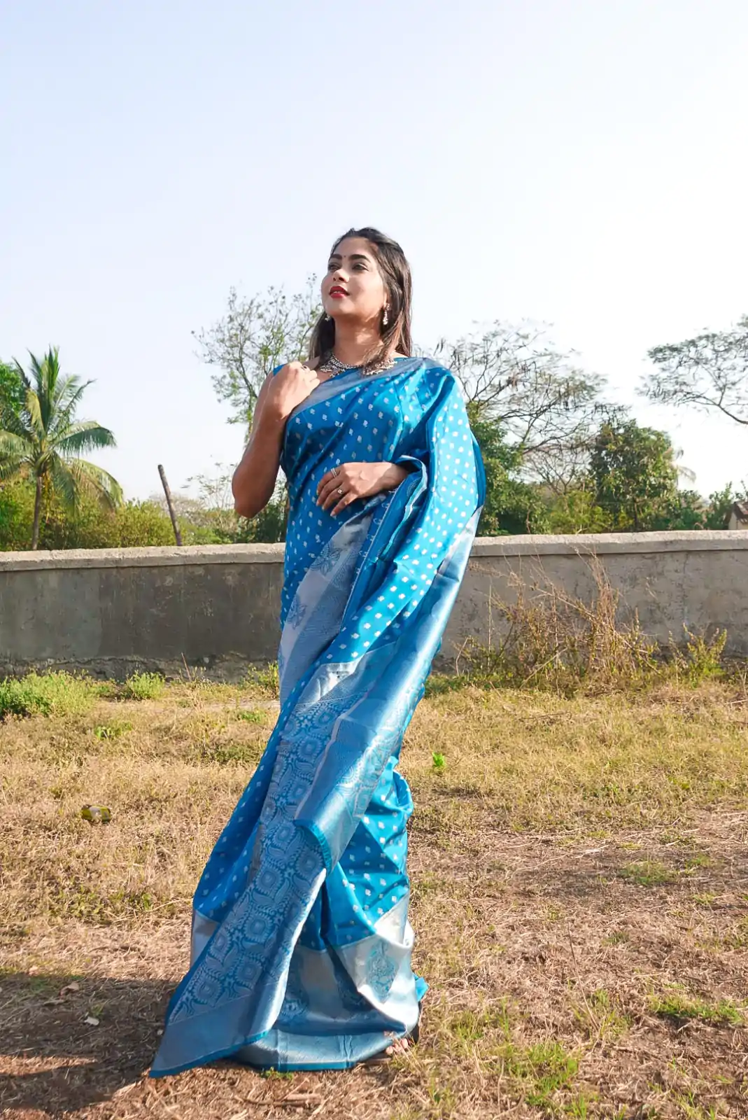 DDF 1009 Sky Blue Color Soft Lichi Silk Ordinary Design Rich Pallu Saree Casual, Party Wear, Events, Festivals Etc. Expected Delivery 4-6 Working Days 1349/ | Designer Sarees, Embroidered Sarees, Sarees, Bollywood Sarees, Creative Sarees, Ethnic Saree, Modern Digital sarees, Party Wear Sarees