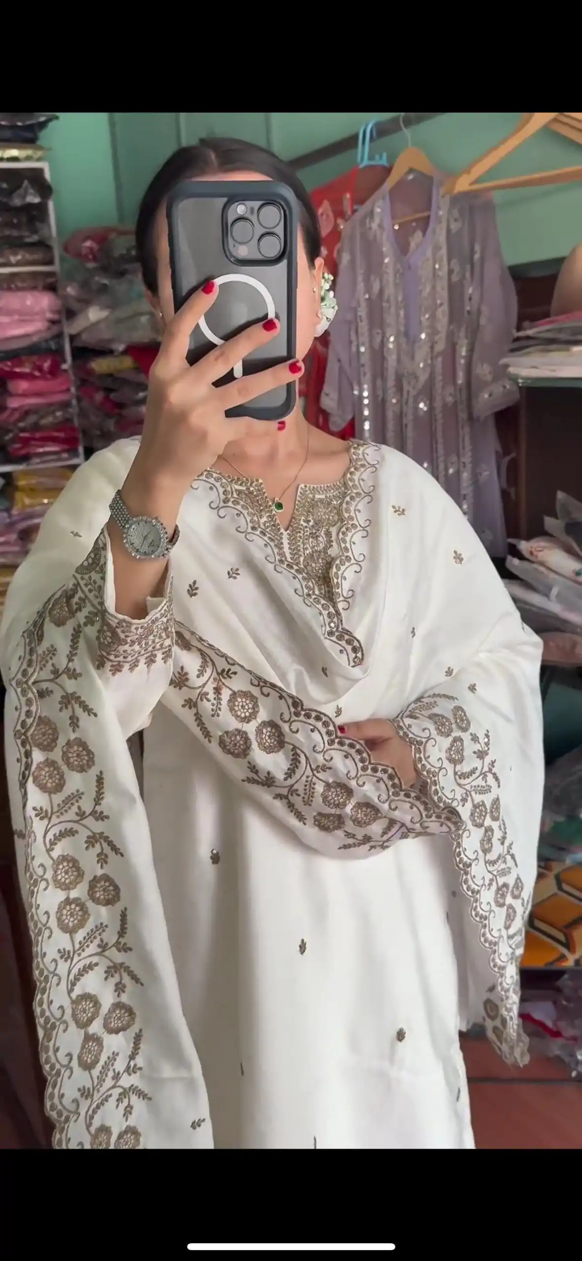 SRK 5178 White Color Chinnon Silk Sequence Salwar Suit Wedding, Party, Festive, Events Expected Delivery 4-6 Working Days @ 1899/- | Casual Suits, Jump Suits, Salwar suit, Creative suits, Designer Suits, Palazzo Suits, Party Wear Suits, Patiala Suits, Straight Suits