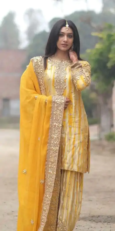 SSR 480 Yellow Color Chinnon Embroidery Sequence Salwar Suit Wedding, Party, Festive, Events Expected Delivery 4-6 Working Days @ 2499/- | Casual Suits, Jump Suits, Salwar suit, Creative suits, Designer Suits, Palazzo Suits, Party Wear Suits, Patiala Suits, Straight Suits