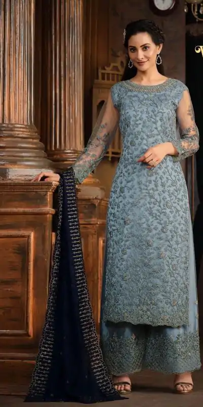 FC Vippul 5395 Blue Color Heavy Net Coding Sequence Embroidery Salwar Suit Wedding, Party, Festive events, Expected Delivery  4-6 Working Days @2849 | Casual Suits, Salwar suit, Creative suits, Designer Suits, Palazzo Suits, Party Wear Suits, Patiala Suits, Straight Suits