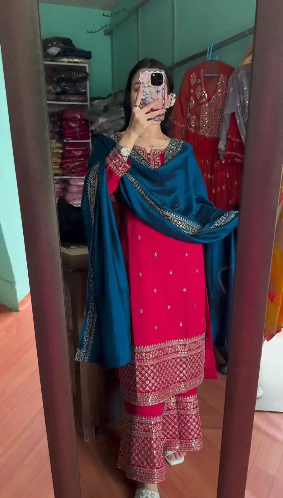 SRK 5140 Pink Color Pure Chinnon Silk Embroidery Sequence Salwar Suit Wedding, Party, Festive, Events Expected Delivery 4-6 Working Days @ 1899/- | Casual Suits, Jump Suits, Salwar suit, Creative suits, Designer Suits, Palazzo Suits, Party Wear Suits, Patiala Suits, Straight Suits