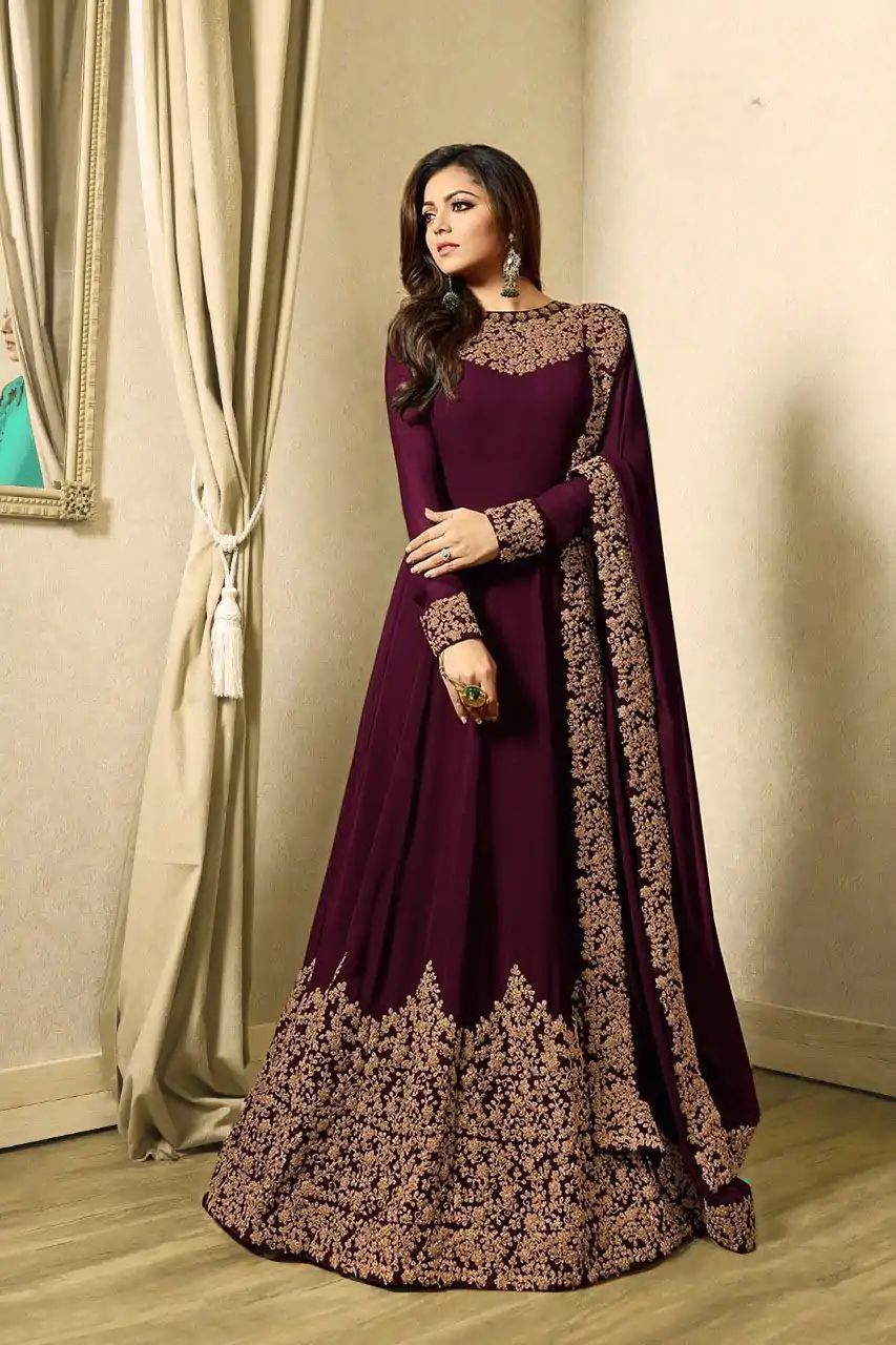 FC TL 1701 Purple Color Georgette Cording Embroidery Sharara Suit Wedding, Party, Festive Expected Delivery 4-6 Working Days  @1749/- | Casual Suits, Jump Suits, Salwar suit, Creative suits, Designer Suits, Palazzo Suits, Party Wear Suits, Patiala Suits, Straight Suits