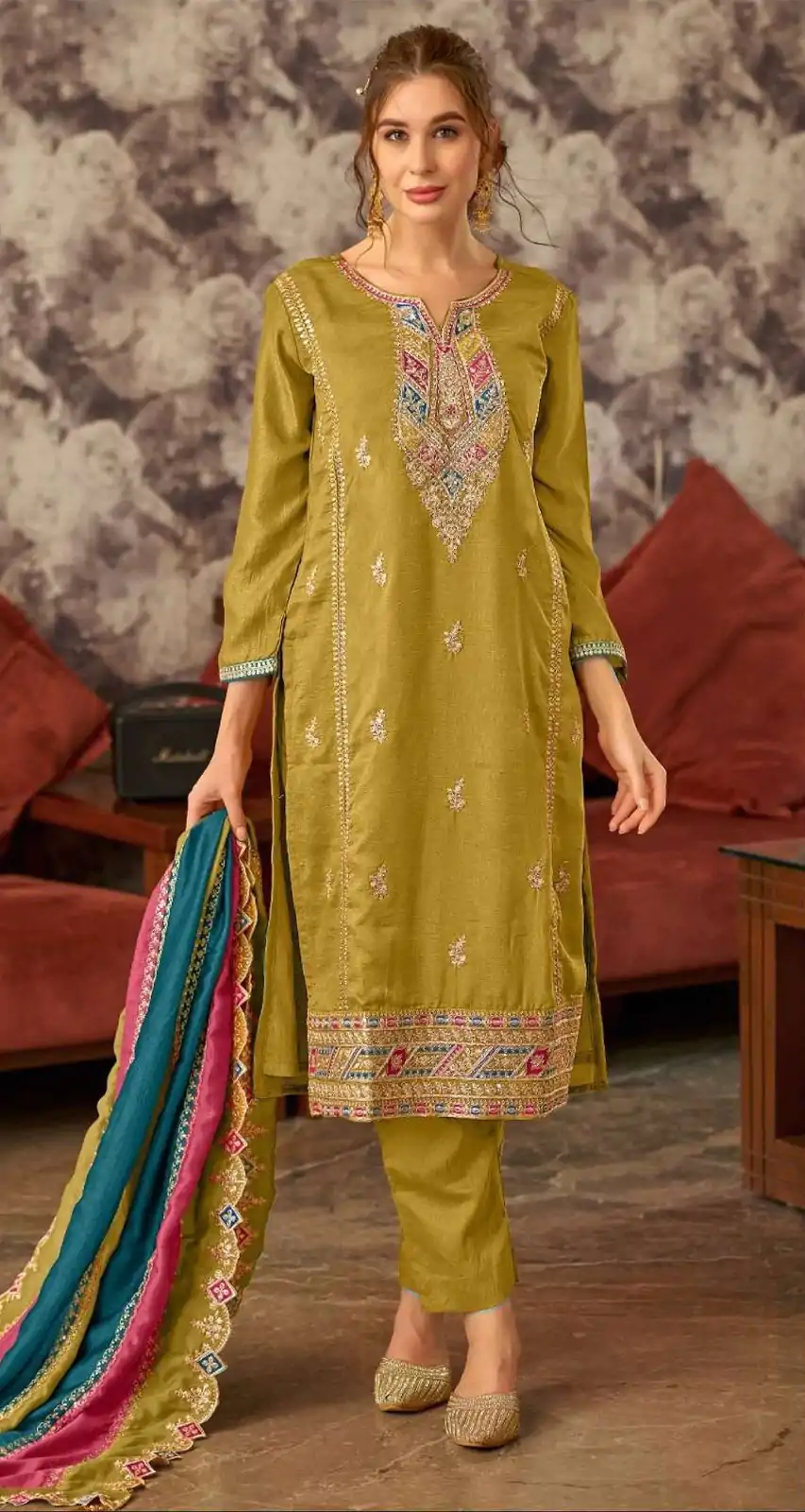 FC Pakistani 1086 Mustard Color Vichitra Embroidery Codding Sequence Salwar Suit Wedding, Party, Festive events, Expected Delivery  4-6 Working Days @2399 | Casual Suits, Salwar suit, Creative suits, Designer Suits, Palazzo Suits, Party Wear Suits, Patiala Suits, Straight Suits