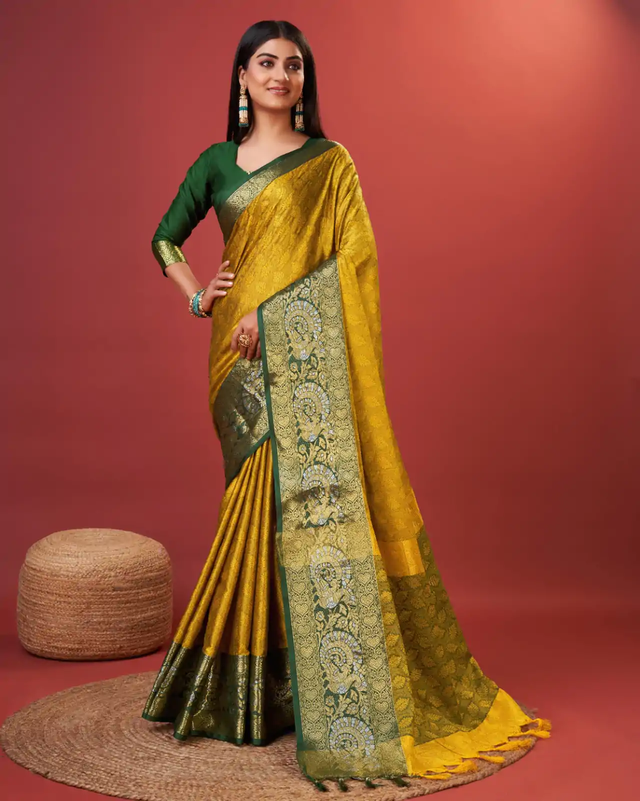 MB 3259 Yellow Color Rich Cotton Jacquard Silk Saree Casual, Wedding, Party, Festival, Events, Etc. Expected Delivery 4-6 Working Days @1499/- | Designer Sarees, Embroidered Sarees, Sarees, Bollywood Sarees, Creative Sarees, Ethnic Saree, Modern Digital sarees, Party Wear Sarees