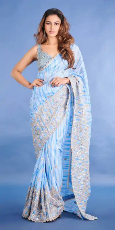 BT 3127 Blue Color Soft Georgette Beautiful Digital Printed Saree Casual, Party Wear, Traditional Wear, Wedding Wear, Events Etc.@2449/- | Designer Sarees, Sarees, Bollywood Sarees, Creative Sarees, Ethnic Saree, Modern Digital sarees, Party Wear Sarees