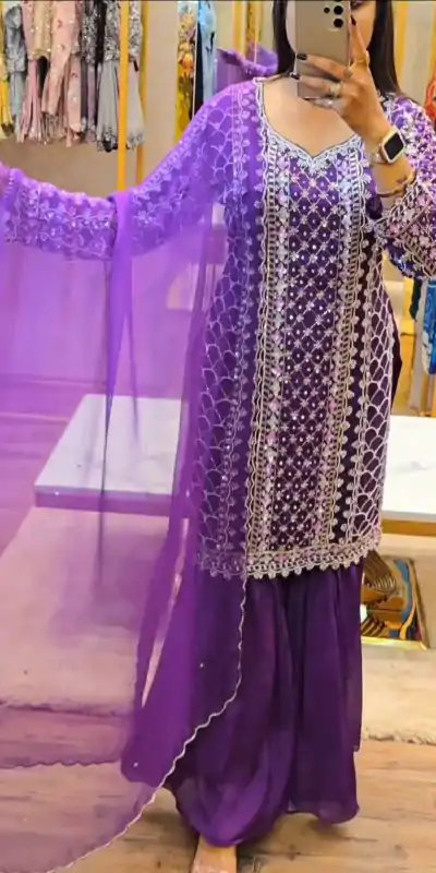 1RTC 5722 Violet Color Chinon Silk Thread With Sequence Salwar Suit Wedding, Party, Festive, Events Etc. Expected Delivery 4-6 Working Days @2149/- | Casual Suits, Jump Suits, Salwar suit, Creative suits, Designer Suits, Palazzo Suits, Party Wear Suits, Patiala Suits, Straight Suits