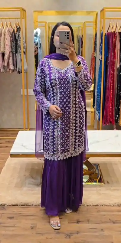 1RTC 5722 Violet Color Chinon Silk Thread With Sequence Salwar Suit Wedding, Party, Festive, Events Etc. Expected Delivery 4-6 Working Days @2149/- | Casual Suits, Jump Suits, Salwar suit, Creative suits, Designer Suits, Palazzo Suits, Party Wear Suits, Patiala Suits, Straight Suits