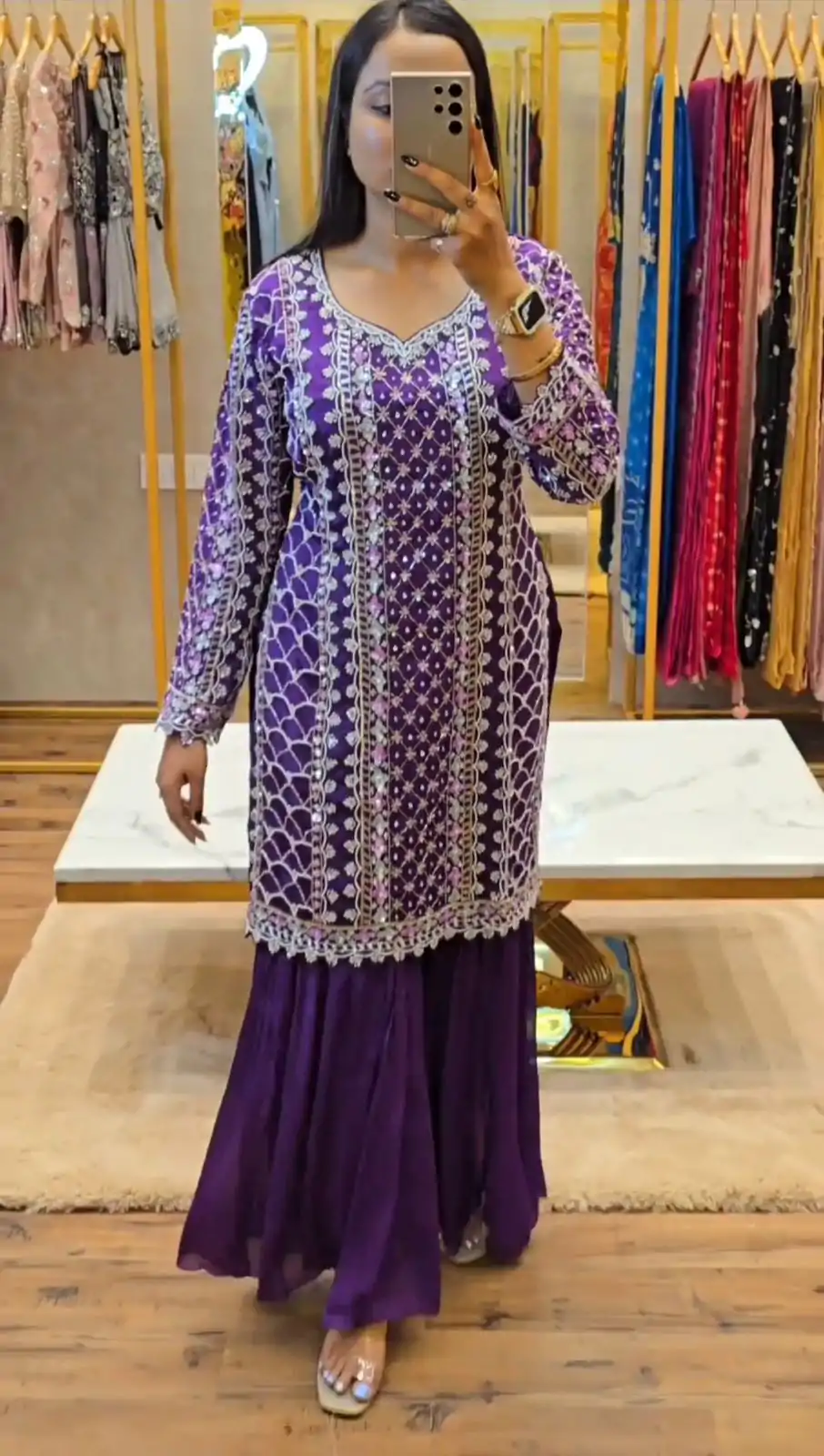 1RTC 5722 Violet Color Chinon Silk Thread With Sequence Salwar Suit Wedding, Party, Festive, Events Etc. Expected Delivery 4-6 Working Days @2149/- | Casual Suits, Jump Suits, Salwar suit, Creative suits, Designer Suits, Palazzo Suits, Party Wear Suits, Patiala Suits, Straight Suits
