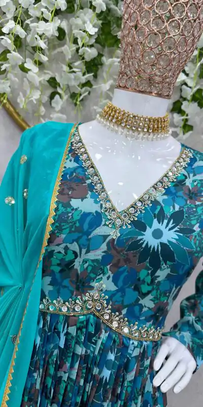 RTC 5649 Blue Color Maslin Silk Digital Printed Salwar Suit Wedding, Party, Festive, Events Etc. Expected Delivery 4-6 Working Days @2049/- | Casual Suits, Jump Suits, Salwar suit, Creative suits, Designer Suits, Palazzo Suits, Party Wear Suits, Patiala Suits, Straight Suits