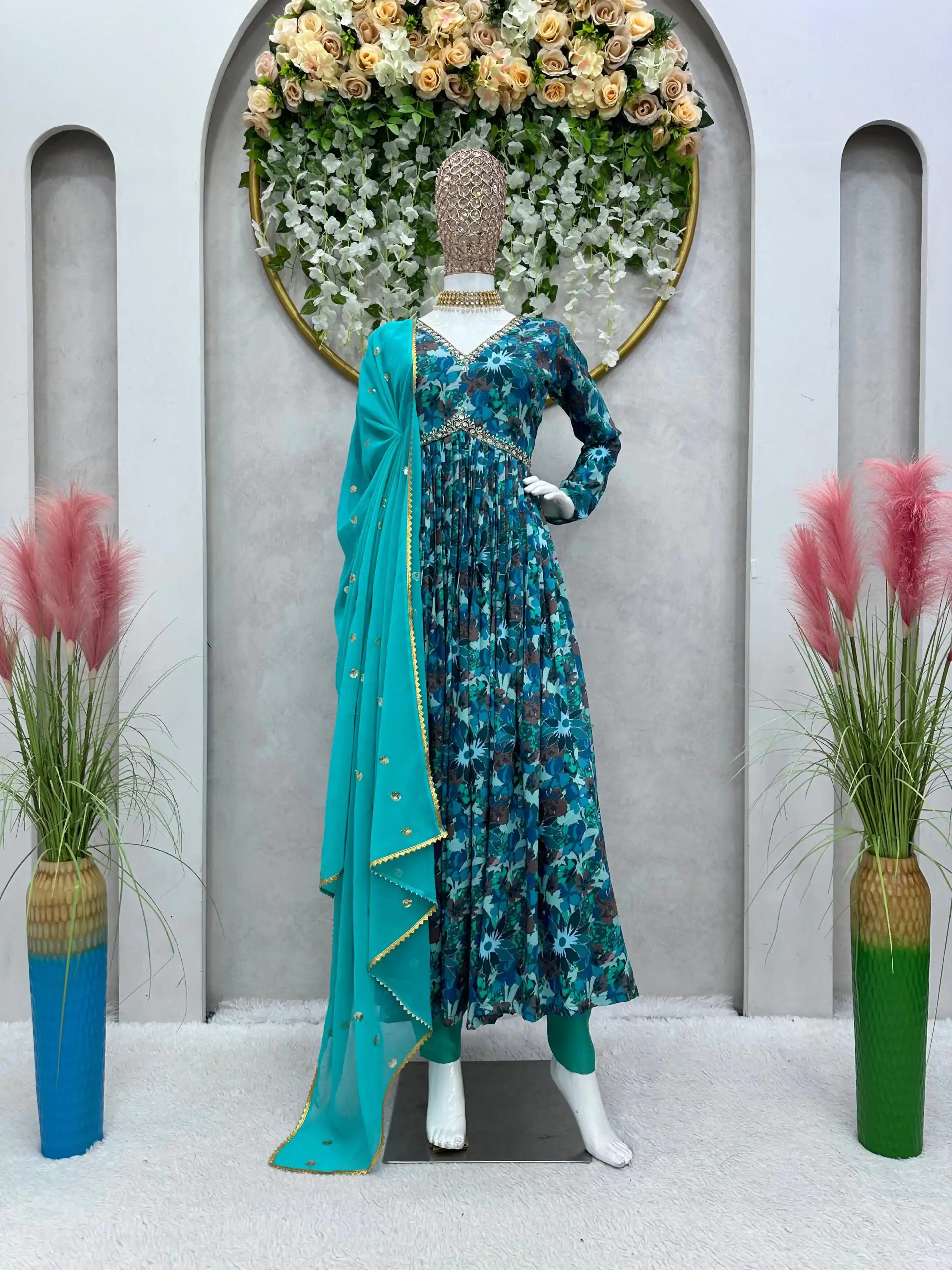 RTC 5649 Blue Color Maslin Silk Digital Printed Salwar Suit Wedding, Party, Festive, Events Etc. Expected Delivery 4-6 Working Days @2049/- | Casual Suits, Jump Suits, Salwar suit, Creative suits, Designer Suits, Palazzo Suits, Party Wear Suits, Patiala Suits, Straight Suits
