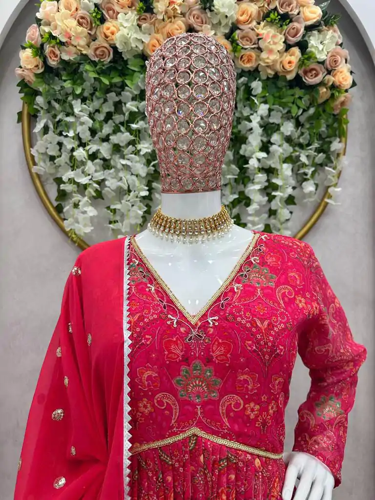 RTC 5575 Pink Color Foix Georgette Digital Printed Salwar Suit Wedding, Party, Festive, Events Etc. Expected Delivery 4-6 Working Days @2049/- | Casual Suits, Salwar suit, Creative suits, Designer Suits, Palazzo Suits, Party Wear Suits, Patiala Suits, Straight Suits