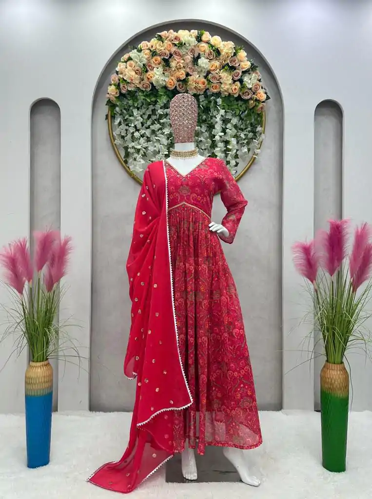 RTC 5575 Pink Color Foix Georgette Digital Printed Salwar Suit Wedding, Party, Festive, Events Etc. Expected Delivery 4-6 Working Days @2049/- | Casual Suits, Salwar suit, Creative suits, Designer Suits, Palazzo Suits, Party Wear Suits, Patiala Suits, Straight Suits