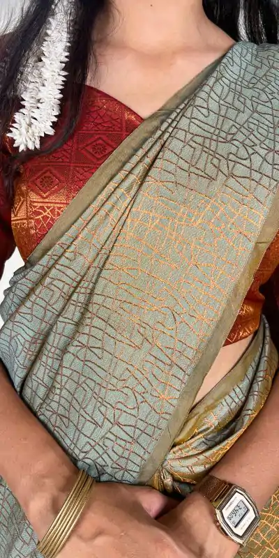 YNF 7415 Green Color Kanchi Weaves Zari Weaving Work Saree Casual Party Wear, Wedding, Events Etc. Expected Delivery 4-6 Working Days @1749 | Designer Sarees, Embroidered Sarees, Sarees, Bollywood Sarees, Creative Sarees, Ethnic Saree, Modern Digital sarees, Party Wear Sarees