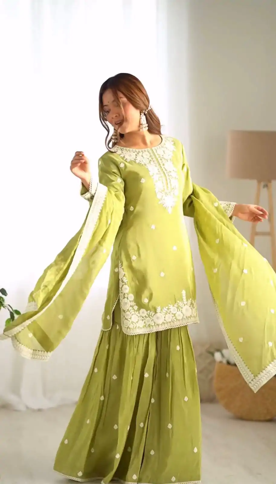 SRK 5185 Green Color Pure Chinnon Silk Embroidery Sequence Salwar Suit Wedding, Party, Festive, Events Expected Delivery 4-6 Working Days @ 1999/- | Casual Suits, Jump Suits, Salwar suit, Creative suits, Designer Suits, Palazzo Suits, Party Wear Suits, Patiala Suits, Straight Suits