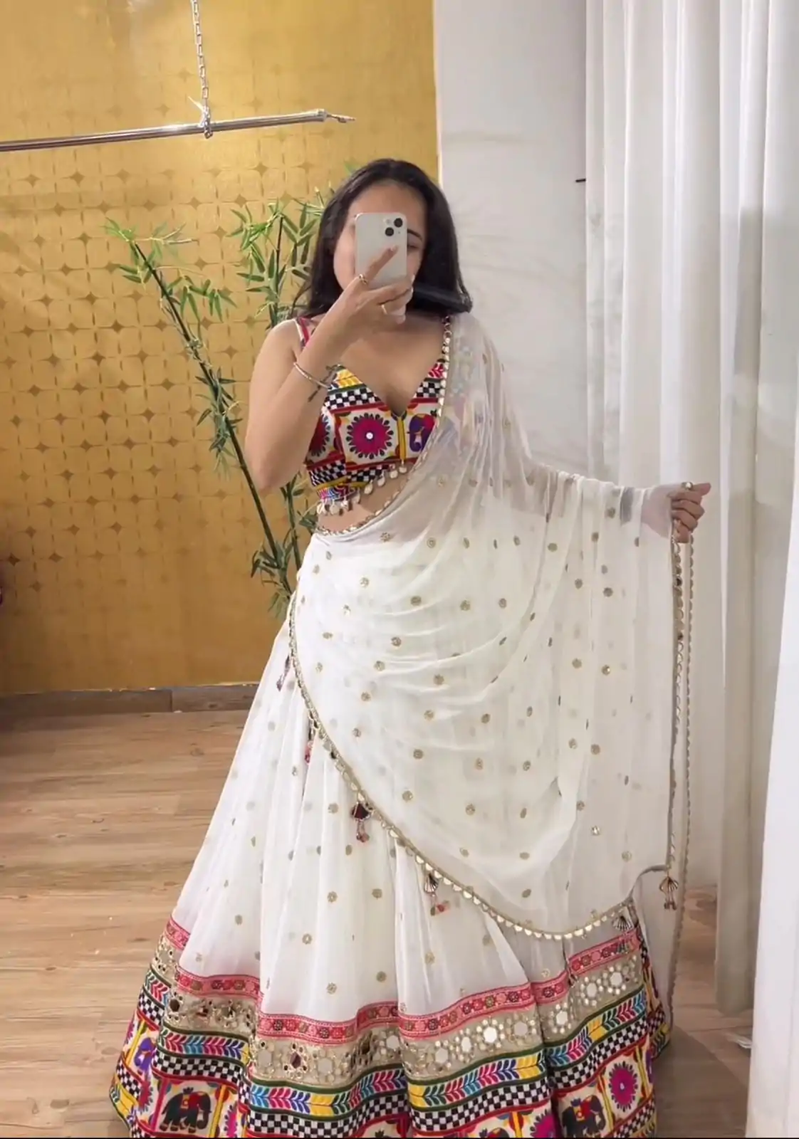 PC N04 White Color Georgette Heavy Gamathi Work Lehenga Choli Casual, Party Wear, Events, Festivals Wear Expected Delivery 4-6 Working Days @2629/- | Lehenga, Bollywood Lehenga, Creative Lehenga, Designer Lehenga, Embroidered Lehenga, Party Wear Lehenga