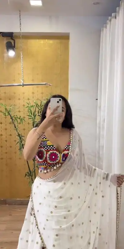 PC N04 White Color Georgette Heavy Gamathi Work Lehenga Choli Casual, Party Wear, Events, Festivals Wear Expected Delivery 4-6 Working Days @2629/- | Lehenga, Bollywood Lehenga, Creative Lehenga, Designer Lehenga, Embroidered Lehenga, Party Wear Lehenga