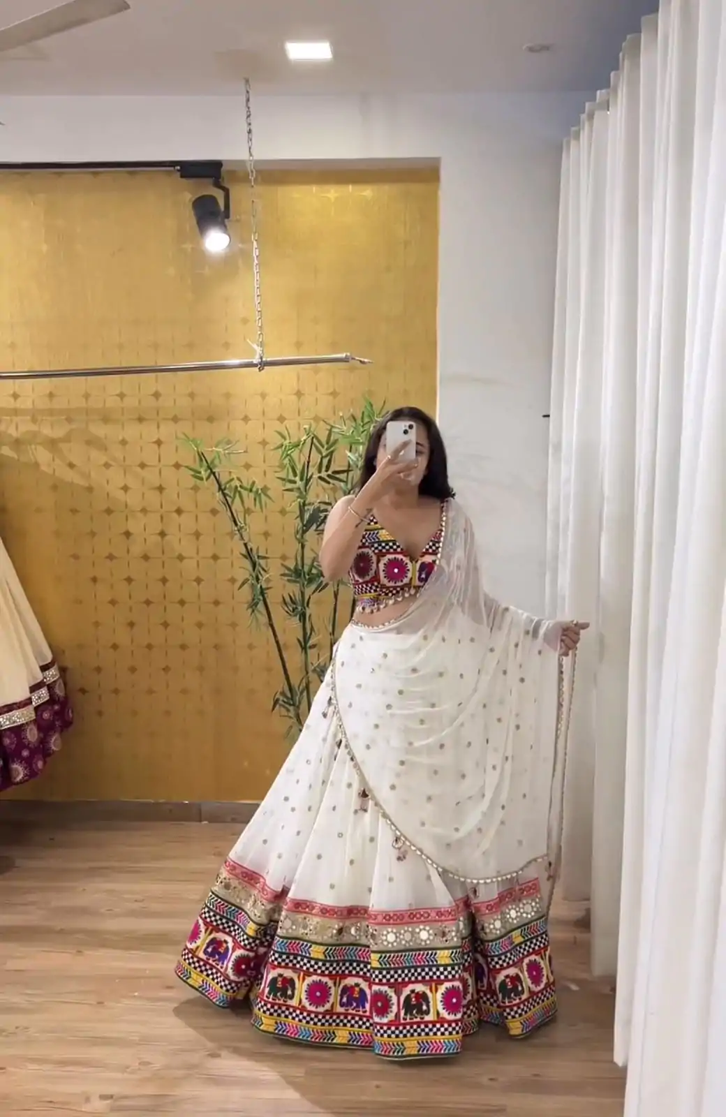 PC N04 White Color Georgette Heavy Gamathi Work Lehenga Choli Casual, Party Wear, Events, Festivals Wear Expected Delivery 4-6 Working Days @2629/- | Lehenga, Bollywood Lehenga, Creative Lehenga, Designer Lehenga, Embroidered Lehenga, Party Wear Lehenga