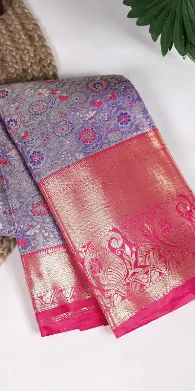 YNF 7414 Lavender Color Jacquard Silk Zari Weaving Work Saree Casual Party Wear, Wedding, Events Etc. Expected Delivery 4-6 Working Days @3499/- | Designer Sarees, Embroidered Sarees, Sarees, Bollywood Sarees, Creative Sarees, Ethnic Saree, Modern Digital sarees, Party Wear Sarees