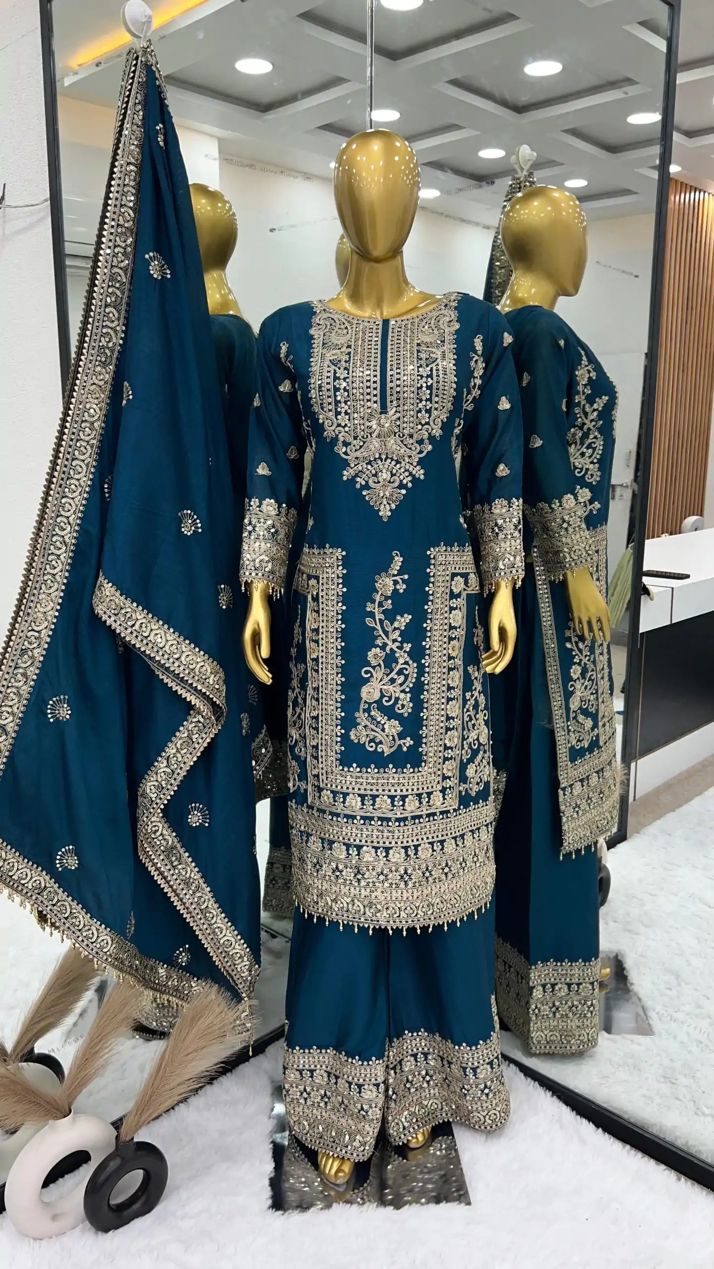 SRK 5146 Royal Blue Color Pure Chinnon Silk Embroidery Coding Dori Salwar Suit Wedding, Party, Festive, Events Expected Delivery 4-6 Working Days @ 2199/- | Casual Suits, Jump Suits, Salwar suit, Creative suits, Designer Suits, Palazzo Suits, Party Wear Suits, Patiala Suits, Straight Suits