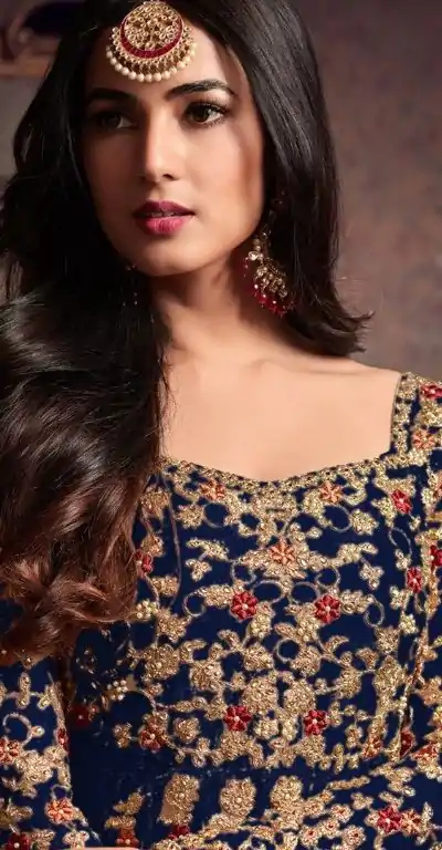 FC 5608 Navy Blue Color Heavy Net Embroidery Sequence Salwar Suit Wedding, Party, Festive events, etc.  Expected Delivery  4-6 Working Days @3199/- | Casual Suits, Jump Suits, Salwar suit, Creative suits, Designer Suits, Palazzo Suits, Party Wear Suits, Patiala Suits, Straight Suits