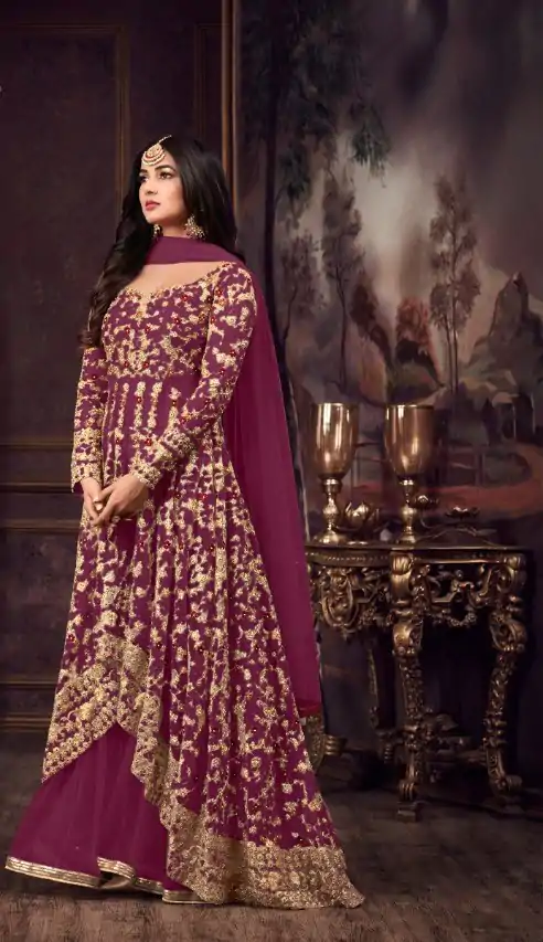 FC 5608 Purple Color Heavy Net Embroidery Sequence Salwar Suit Wedding, Party, Festive events, etc.  Expected Delivery  4-6 Working Days @3199/- | Casual Suits, Jump Suits, Salwar suit, Creative suits, Designer Suits, Palazzo Suits, Party Wear Suits, Patiala Suits, Straight Suits