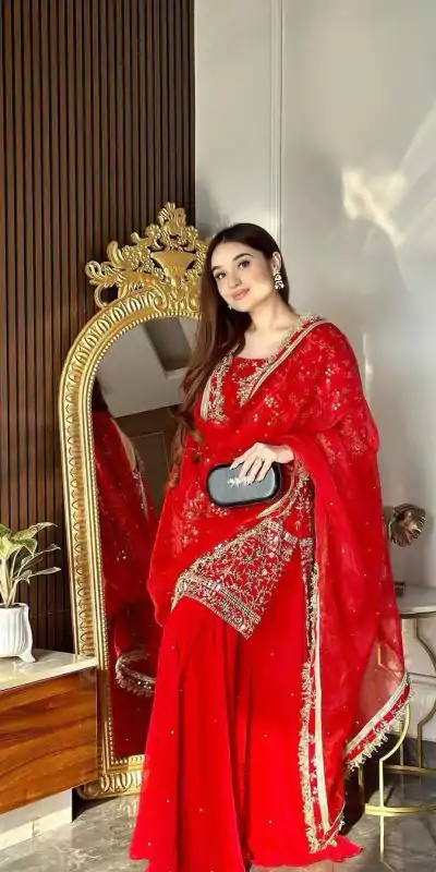 RTC 5621 Red Color Georgette Thread With Sequence Salwar Suit Wedding, Party, Festive, Events Etc. Expected Delivery 4-6 Working Days @2049/- | Casual Suits, Jump Suits, Salwar suit, Creative suits, Designer Suits, Palazzo Suits, Party Wear Suits, Patiala Suits, Straight Suits