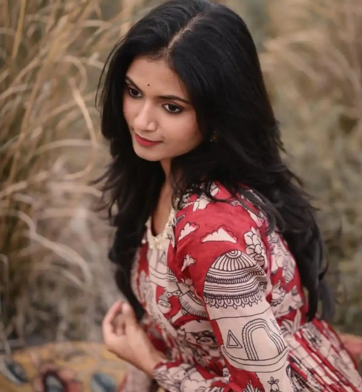 PC 363 Red Color Chant Crepe Kalamkari printed Work Gown Casual, Party Wear, Events, Festivals Wear Etc. Expected Delivery 4-6 Working Days @2029/- | Gowns, Bollywood Gowns, Creative Gowns, Designer Gowns, Embroidered Gowns, Party Wear Gowns