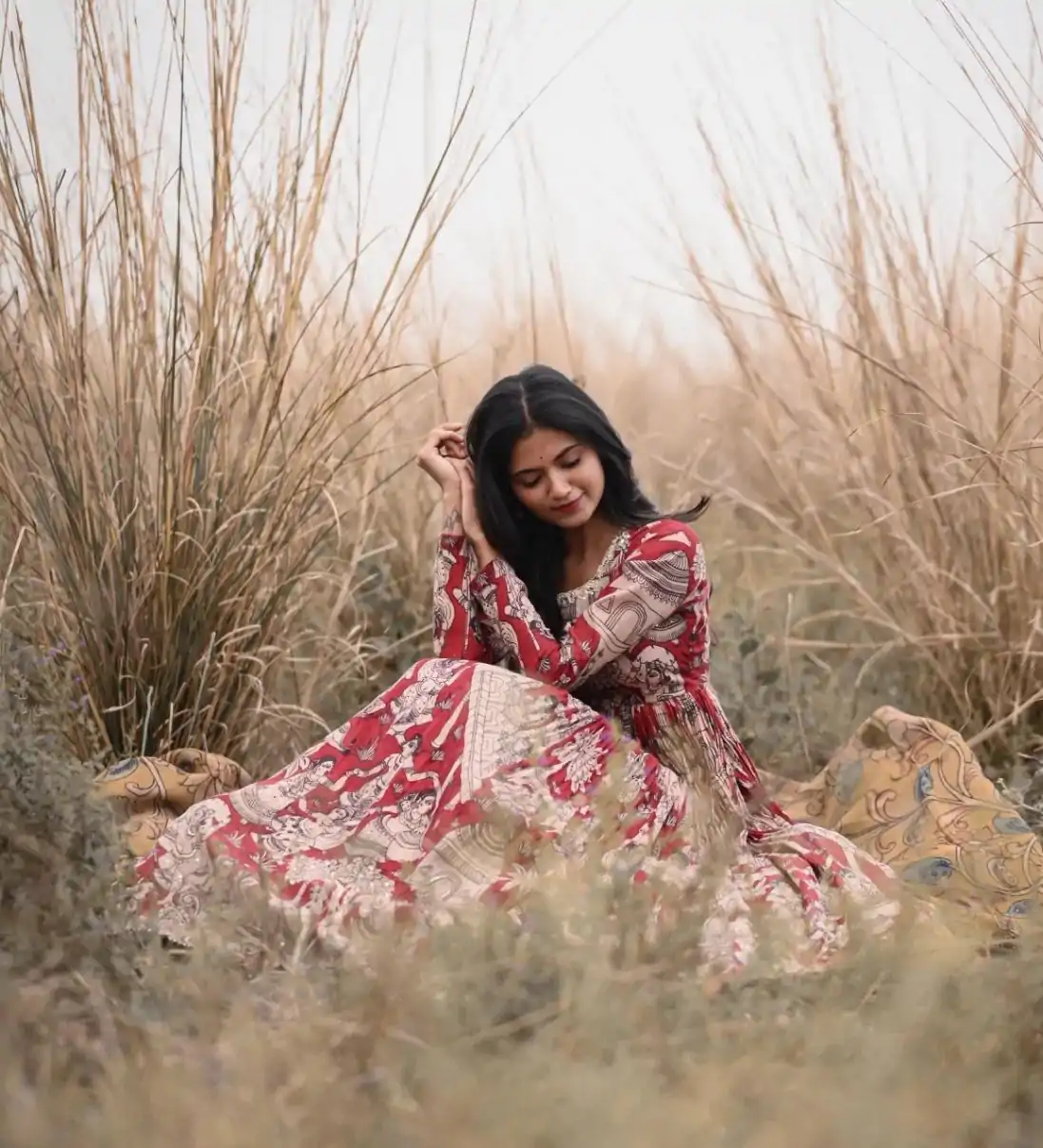 PC 363 Red Color Chant Crepe Kalamkari printed Work Gown Casual, Party Wear, Events, Festivals Wear Etc. Expected Delivery 4-6 Working Days @2029/- | Gowns, Bollywood Gowns, Creative Gowns, Designer Gowns, Embroidered Gowns, Party Wear Gowns