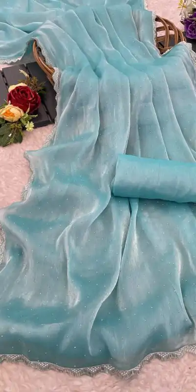 DDH 150 Blue Color Soft Burberry Zimmy choo Silk Sareee Events Casual, Festive, Events ,Expected Delivery  4-6 Working Days @1699/ | Designer Sarees, Embroidered Sarees, Sarees, Bollywood Sarees, Creative Sarees, Ethnic Saree, Modern Digital sarees, Party Wear Sarees