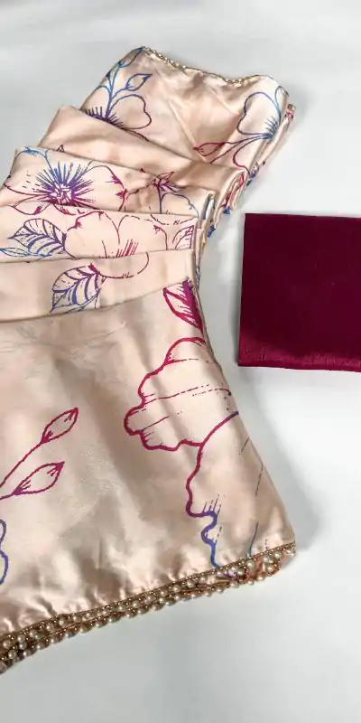 YNF 7028 Cream Color Satin Silk Floral Printed Lace Border Work Saree Casual Party Wear, Wedding, Events Etc. Expected Delivery 4-6 Working Days @1599/- | Designer Sarees, Embroidered Sarees, Sarees, Bollywood Sarees, Creative Sarees, Ethnic Saree, Modern Digital sarees, Party Wear Sarees