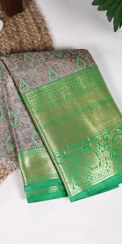 YNF 7415 Grey Color Jacquard Silk Zari Weaving Work Saree Casual Party Wear, Wedding, Events Etc. Expected Delivery 4-6 Working Days @3999 | Designer Sarees, Embroidered Sarees, Sarees, Bollywood Sarees, Creative Sarees, Ethnic Saree, Modern Digital sarees, Party Wear Sarees