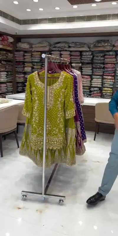 RTC 5723 Mehndi Color Georgette Thread Sequence Salwar Suit Wedding, Party, Festive, Events Etc. Expected Delivery 4-6 Working Days @2549/- | Casual Suits, Jump Suits, Salwar suit, Creative suits, Designer Suits, Palazzo Suits, Party Wear Suits, Patiala Suits, Straight Suits