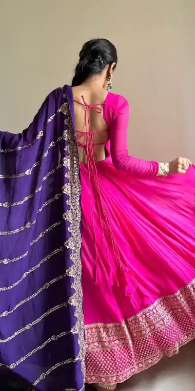 RTC 5734 Pink Color Georgette Thread Sequence Anarkali Suit Casual, Wedding, Party, Festive, Events. Expected Delivery 4-6 Working Days @2149/- | Anarkali Suits, Bollywood Anarkali, Creative-Anarkali, Designer Anarkali, Embroidered Anarkali, Party Wear Anarkali