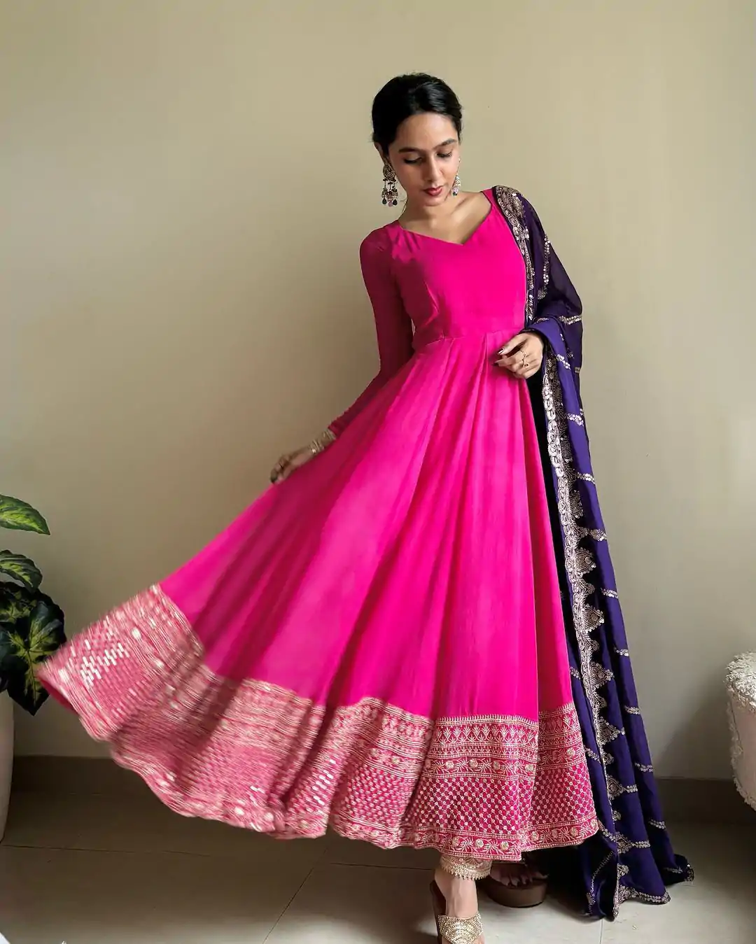 RTC 5734 Pink Color Georgette Thread Sequence Anarkali Suit Casual, Wedding, Party, Festive, Events. Expected Delivery 4-6 Working Days @2149/- | Anarkali Suits, Bollywood Anarkali, Creative-Anarkali, Designer Anarkali, Embroidered Anarkali, Party Wear Anarkali