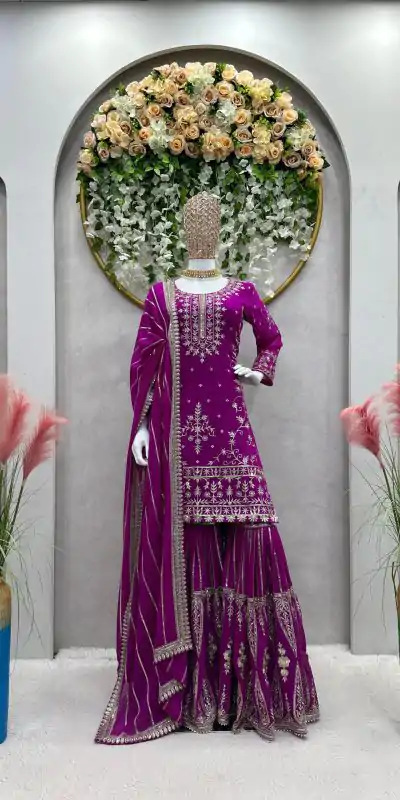 RTC 5723 Purple Color Georgette Thread Sequence Salwar Suit Wedding, Party, Festive, Events Etc. Expected Delivery 4-6 Working Days @2549/- | Casual Suits, Jump Suits, Salwar suit, Creative suits, Designer Suits, Palazzo Suits, Party Wear Suits, Patiala Suits, Straight Suits