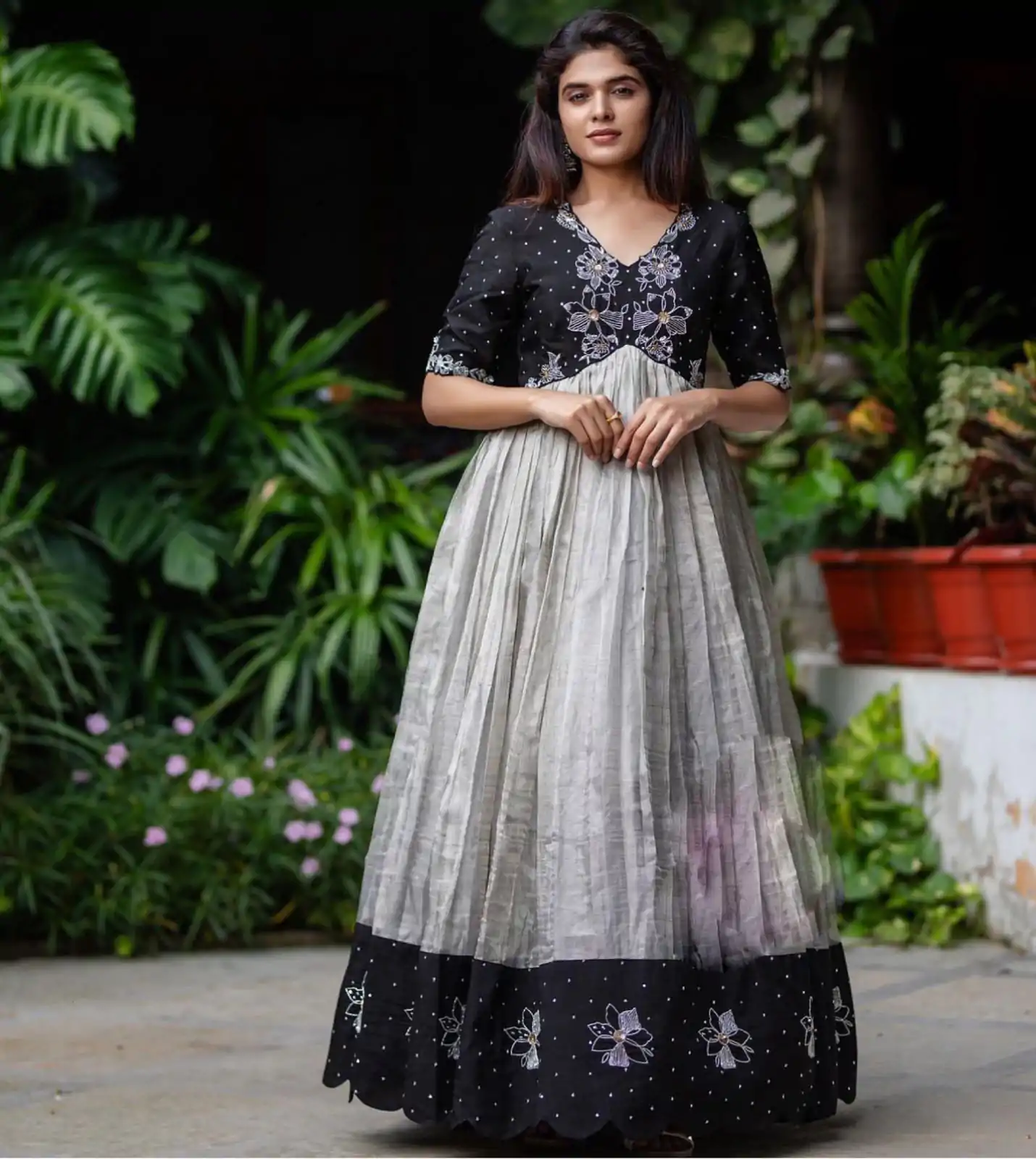 PC 277 White Color Choline Embroidery Sequence Gown Casual, Party Wear, Events, Festivals Wear Etc. Expected Delivery 4-6 Working Days @1929/- | Gowns, Bollywood Gowns, Creative Gowns, Designer Gowns, Embroidered Gowns, Party Wear Gowns