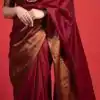 KP 3042 Maroon  Color Soft Lichi Silk Jacquard On All Over Saree Casual, Party Wear, Wedding, Events Etc. Expected Delivery 4-6 Working Days @1349/- | Designer Sarees, Embroidered Sarees, Sarees, Bollywood Sarees, Creative Sarees, Ethnic Saree, Modern Digital sarees, Party Wear Sarees