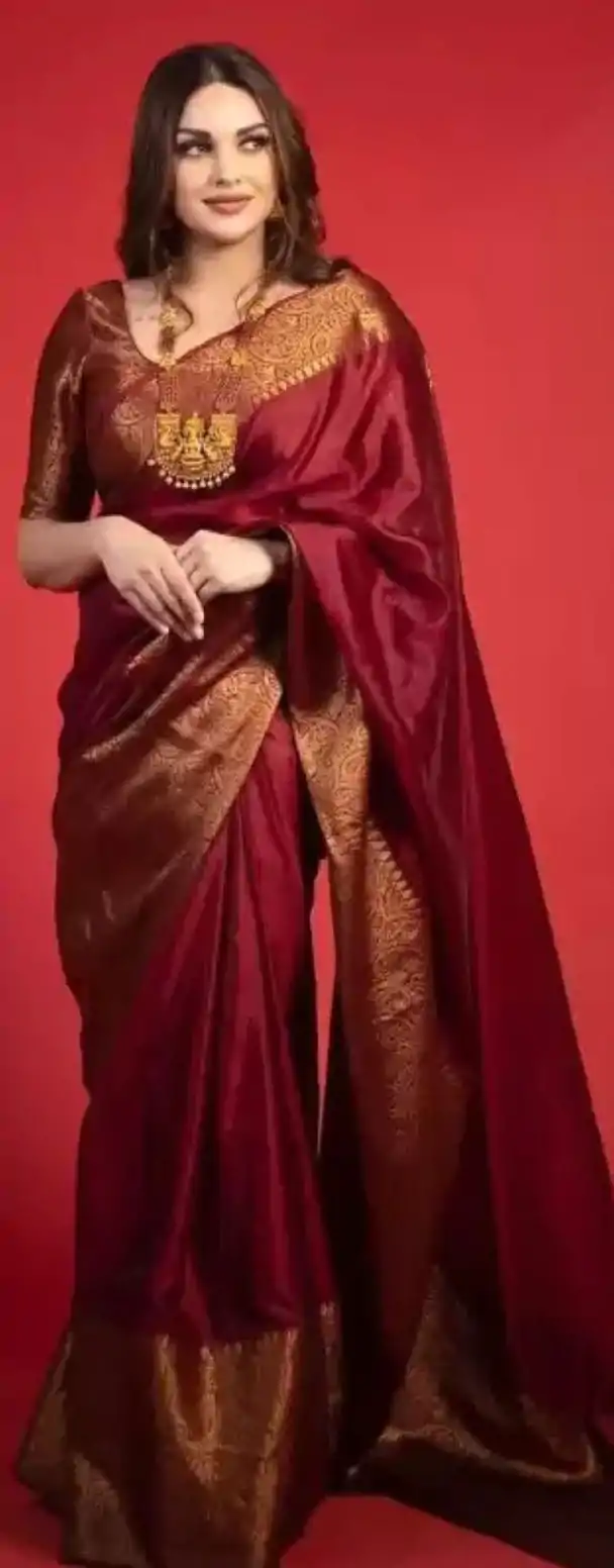 KP 3042 Maroon  Color Soft Lichi Silk Jacquard On All Over Saree Casual, Party Wear, Wedding, Events Etc. Expected Delivery 4-6 Working Days @1349/- | Designer Sarees, Embroidered Sarees, Sarees, Bollywood Sarees, Creative Sarees, Ethnic Saree, Modern Digital sarees, Party Wear Sarees