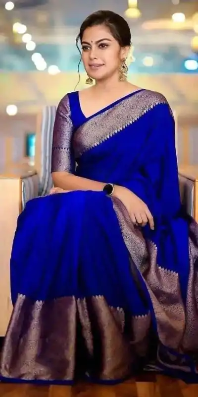 KP 3042 Royal Blue Color Soft Lichi Silk Jacquard On All Over Saree Casual, Party Wear, Wedding, Events Etc. Expected Delivery 4-6 Working Days @1349/- | Designer Sarees, Embroidered Sarees, Sarees, Bollywood Sarees, Creative Sarees, Ethnic Saree, Modern Digital sarees, Party Wear Sarees