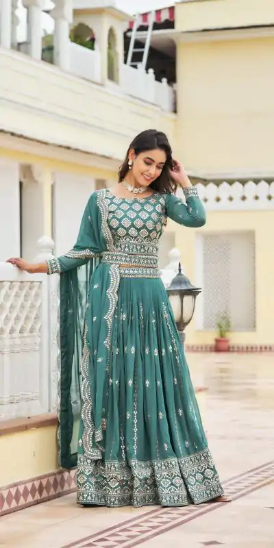 Ram 026 Blue Color Georgette Sequence Work Lehenga Choli Casual, Wedding, Festive, Events Expected Delivery 4-6 Working Days @3049/- | Lehenga, Bollywood Lehenga, Creative Lehenga, Designer Lehenga, Embroidered Lehenga, Party Wear Lehenga
