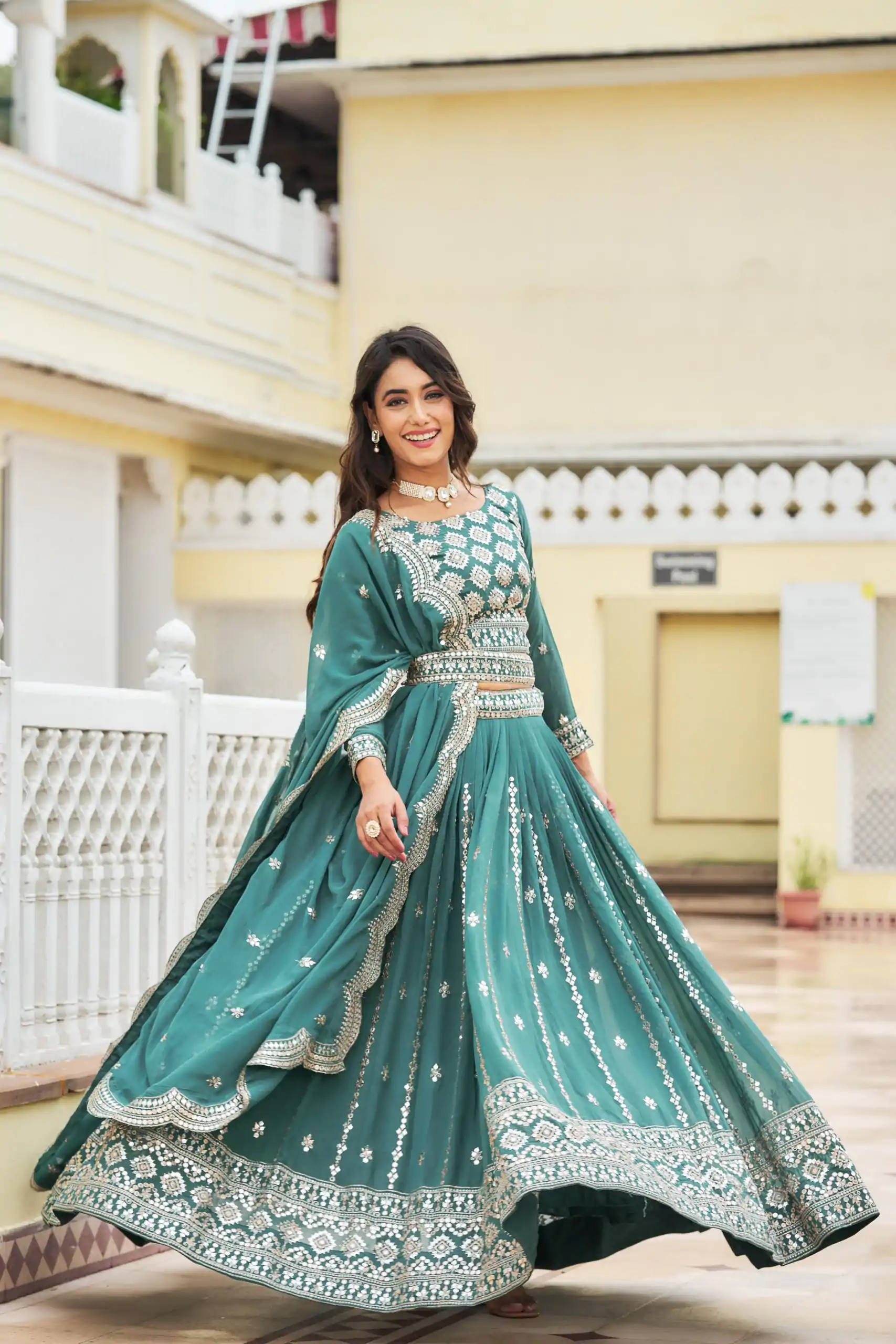 Ram 026 Blue Color Georgette Sequence Work Lehenga Choli Casual, Wedding, Festive, Events Expected Delivery 4-6 Working Days @3049/- | Lehenga, Bollywood Lehenga, Creative Lehenga, Designer Lehenga, Embroidered Lehenga, Party Wear Lehenga