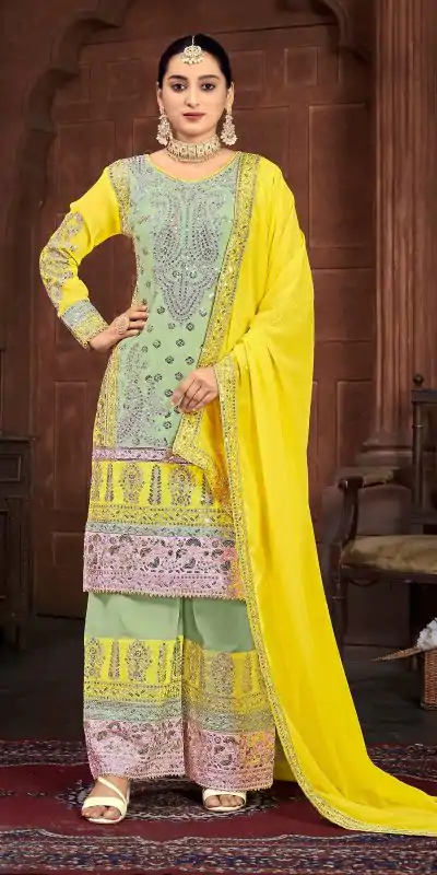 NSR 796 Blue Color Heavy Georgette Embroidery Salwar Suit Casual, Party Festive, Events Etc. Expected Delivery 4-6 Working Days @2099/ | Casual Suits, Jump Suits, Salwar suit, Creative suits, Designer Suits, Palazzo Suits, Party Wear Suits, Patiala Suits, Straight Suits