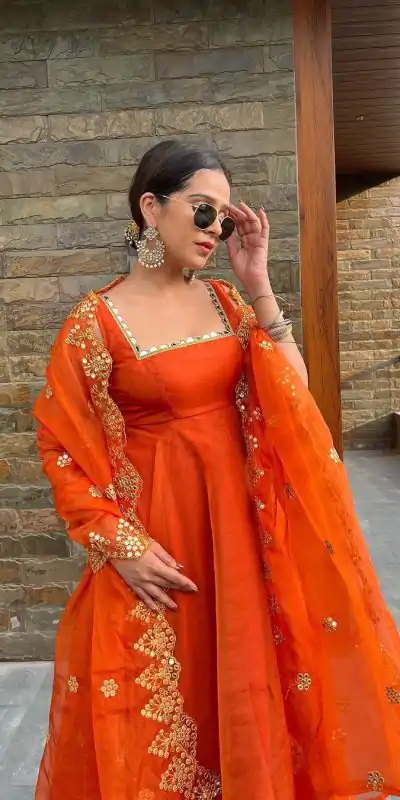 RTC 5625(A) Orange Color Georgette Coin Lace Border Salwar Suit Wedding, Party, Festive, Events Etc. Expected Delivery 4-6 Working Days @1899/- | Casual Suits, Jump Suits, Salwar suit, Creative suits, Designer Suits, Palazzo Suits, Party Wear Suits, Patiala Suits, Straight Suits