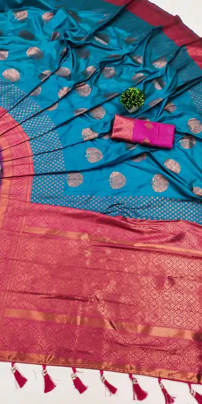 MB™️3281 Firozi Color Soft Silk Copper Zari Design Saree Casual, Wedding, Party, Festival, Events, Expected Delivery 4-6 Working Days @2049/- | Designer Sarees, Embroidered Sarees, Sarees, Bollywood Sarees, Creative Sarees, Ethnic Saree, Modern Digital sarees, Party Wear Sarees