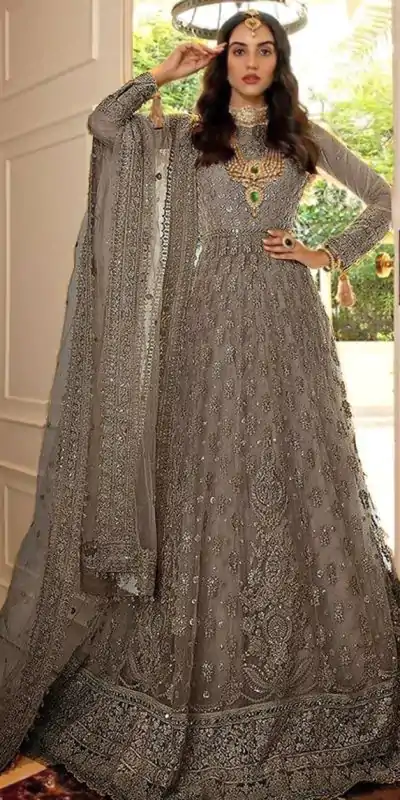FC 194 Grey Color Butterfly Net Embroidery Salwar Suit Wedding, Party, Festive events, Expected Delivery  4-6 Working Days @2099 | Casual Suits, Salwar suit, Creative suits, Designer Suits, Palazzo Suits, Party Wear Suits, Patiala Suits, Straight Suits