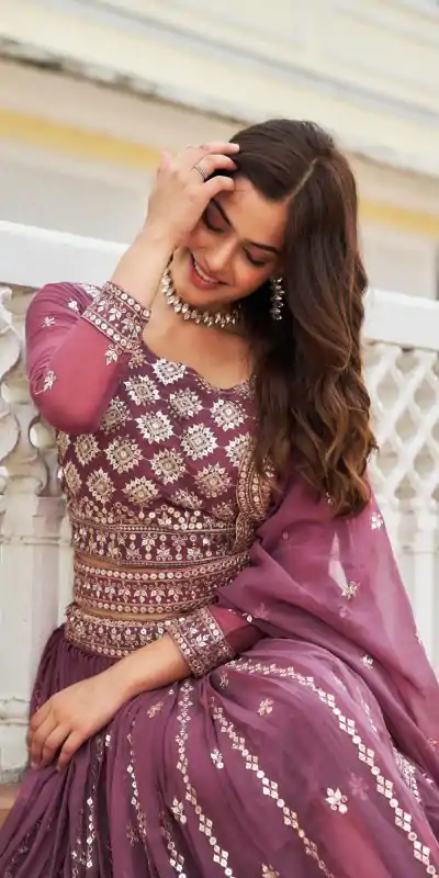 Ram 026 Purple Color Georgette Sequence Work Lehenga Choli Casual, Wedding, Festive, Events Expected Delivery 4-6 Working Days @3049/- | Lehenga, Bollywood Lehenga, Creative Lehenga, Designer Lehenga, Embroidered Lehenga, Party Wear Lehenga